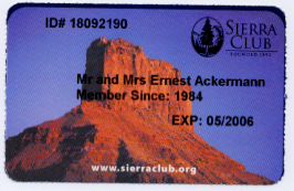 sierra club membership card